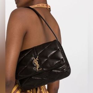 NWOT Yves Saint Laurent YSL Le 57 Quilted Shoulder Bag Purse in Black Authentic
